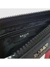 Makid logo leather clutch bag black - BALLY - BALAAN.