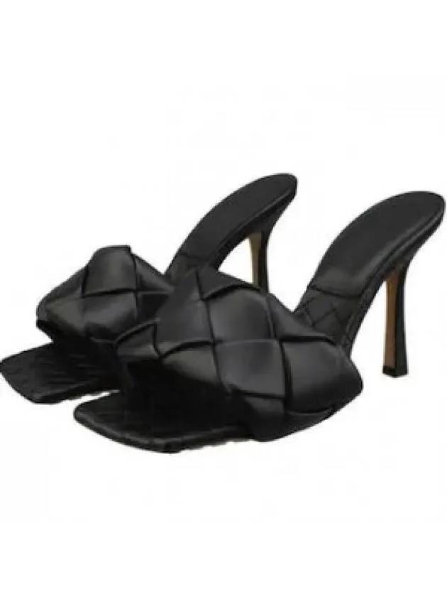 Lido Intrecciato Sandal Heels Black - BOTTEGA VENETA - BALAAN 2