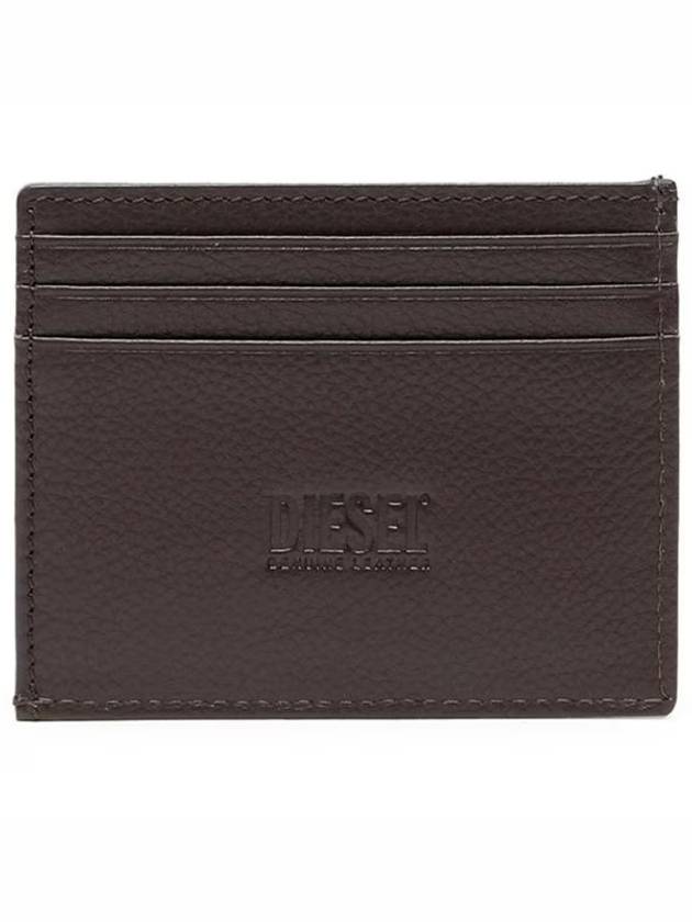 Johnny D Logo Card Wallet Brown - DIESEL - BALAAN 3