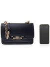 Gold Heather Large Leather Shoulder Bag Black - MICHAEL KORS - BALAAN.