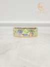 Used luxury goods Lewis It Rose gold enamel printing bangle bracelet - HERMES - BALAAN 2