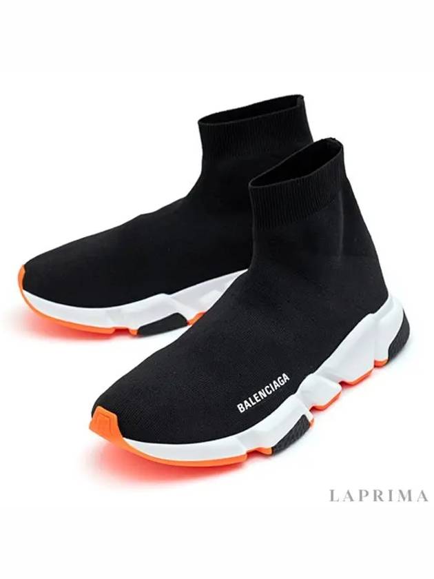 Speed Runner High Top Sneakers Black Orange - BALENCIAGA - BALAAN 4