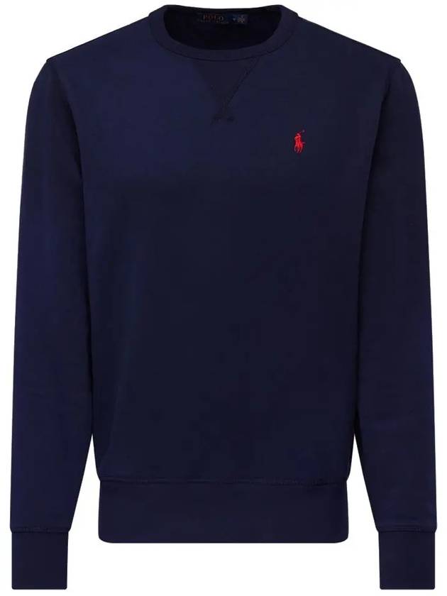 Embroidered Logo Pony Crew Neck Sweatshirt Navy - POLO RALPH LAUREN - BALAAN 3