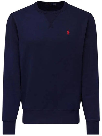 Embroidered Logo Pony Crew Neck Sweatshirt Navy - POLO RALPH LAUREN - BALAAN 2