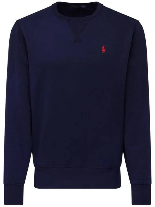 Embroidered Logo Pony Crew Neck Sweatshirt Navy - POLO RALPH LAUREN - BALAAN 2