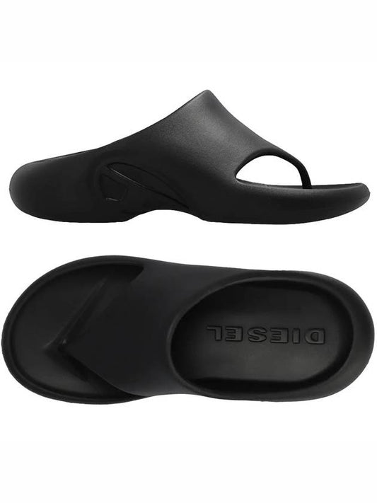 SA Maui X Rubber Flip Flops Black - DIESEL - BALAAN 2