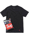 Hanes Tagless Short Sleeve T-Shirt Black 3 Pack - SUPREME - BALAAN 2