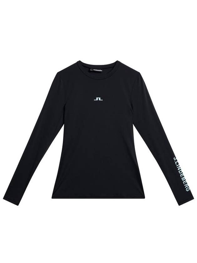 Tekla Slim Crew Neck Long Sleeve T-Shirt Black - J.LINDEBERG - BALAAN 2