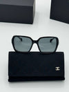 Lettering Square Sunglasses Black A71305 - CHANEL - BALAAN 3