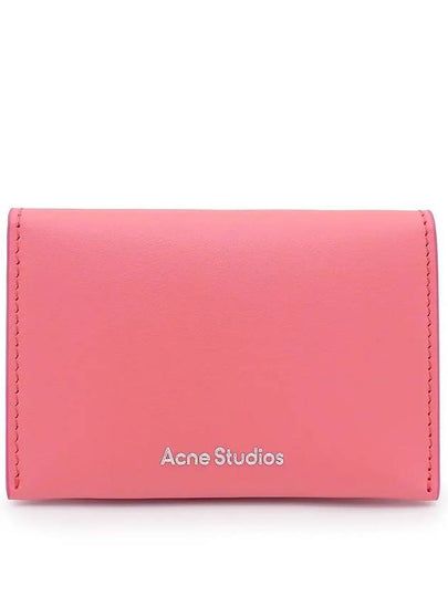 Folded Leather Card Wallet Pink - ACNE STUDIOS - BALAAN 2