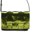 Intrecciato Metallic Cassette Shoulder Bag Green - BOTTEGA VENETA - BALAAN 3