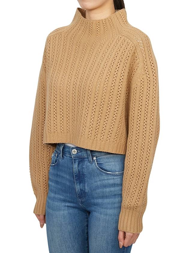 Hodeida Crop Knit Top Brown - MAX MARA - BALAAN 4