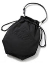 Drawstring Re Nylon Pouch Shoulder Bag Black - VIVIENNE WESTWOOD - BALAAN 3