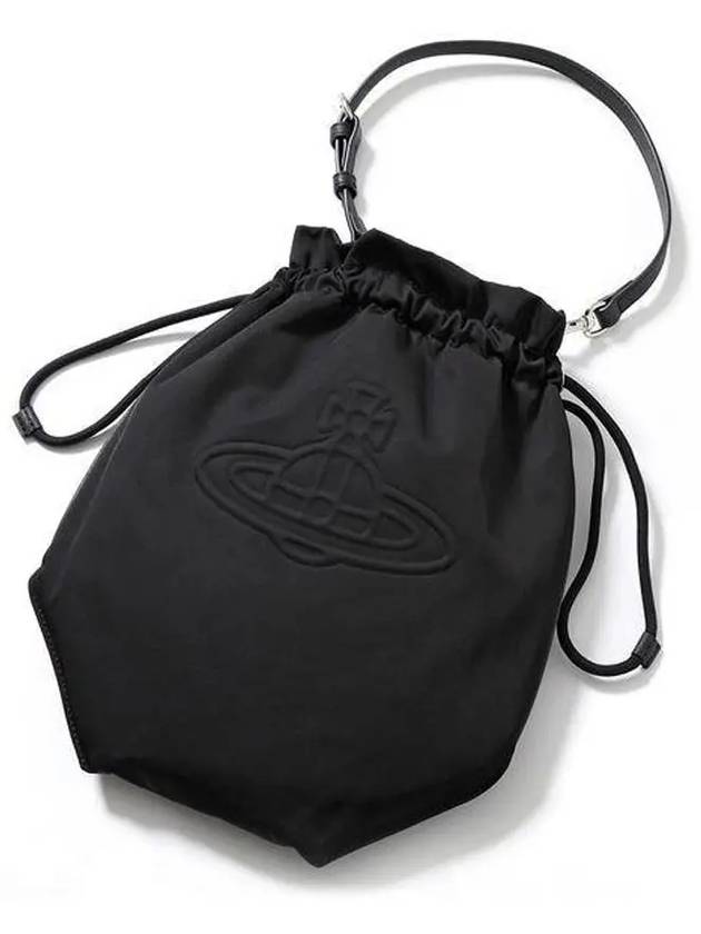 Drawstring Re Nylon Pouch Shoulder Bag Black - VIVIENNE WESTWOOD - BALAAN 2