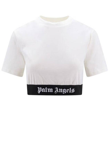 Short Sleeve T-Shirt PWAA051S24JER001 0310 White - PALM ANGELS - BALAAN 1