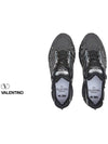 Fabric Calfskin Low Top Sneakers Black - VALENTINO - BALAAN 6