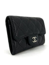 Caviar silver flap card wallet - CHANEL - BALAAN 4