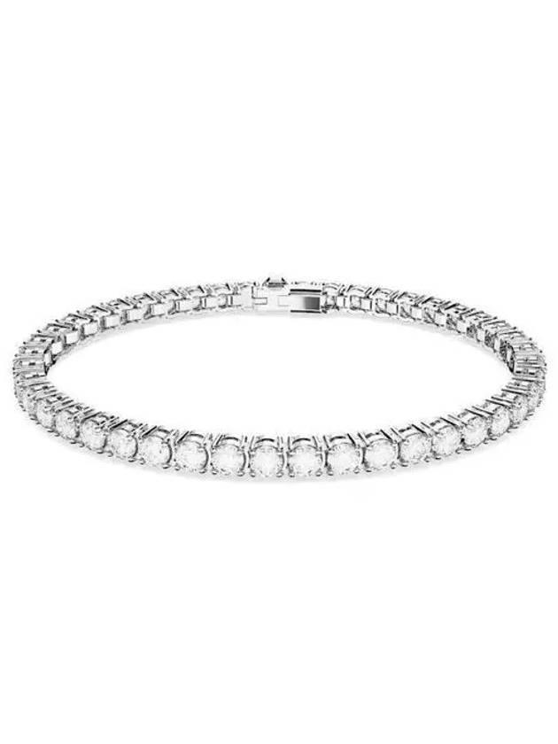 Matrix Tennis Rhodium Plated Bracelet White - SWAROVSKI - BALAAN 3