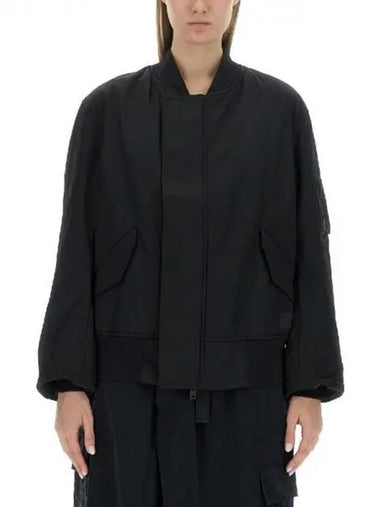 Y 3 logo black bomber jacket 270888 - Y-3 - BALAAN 1