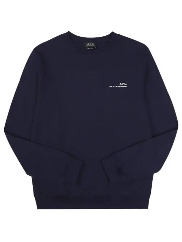 Men's Item Logo Sweatshirt Navy - A.P.C. - BALAAN 3