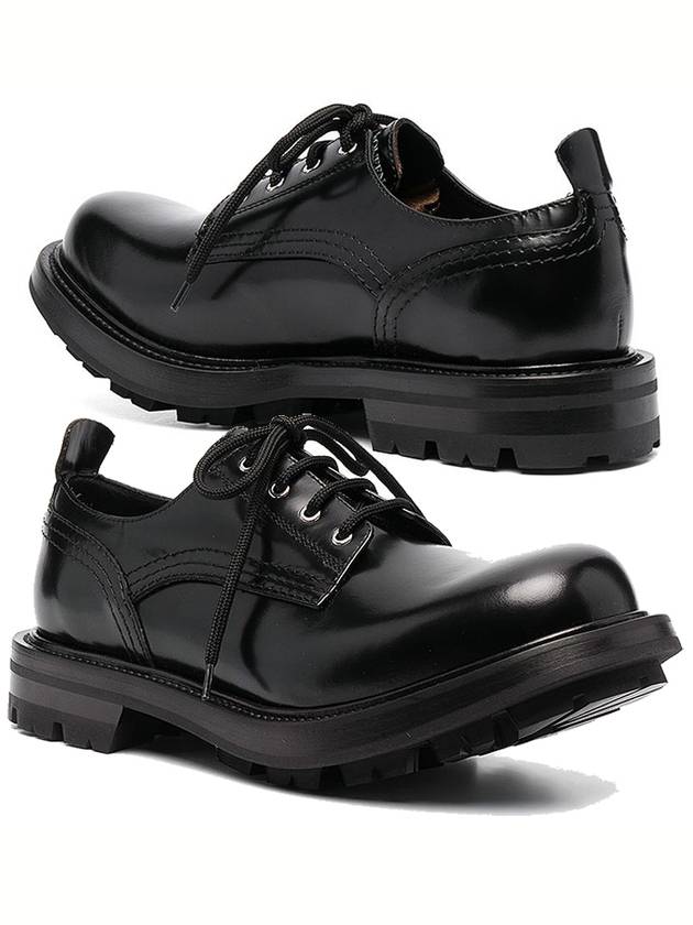 Men's Lace-Up Chunky Sole Derby Black - ALEXANDER MCQUEEN - BALAAN.