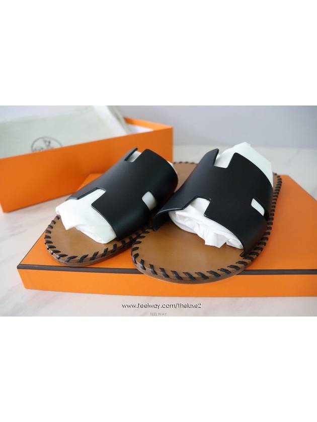 Izmir Slippers Black - HERMES - BALAAN 3