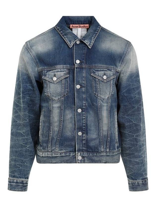 Button Regular Fit Denim Jacket Blue - ACNE STUDIOS - BALAAN 1