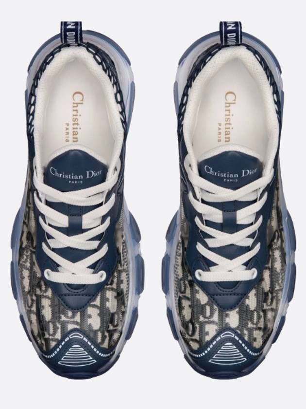 Vibe Oblique Transparent Rubber Low Top Sneaker Navy - DIOR - BALAAN 10