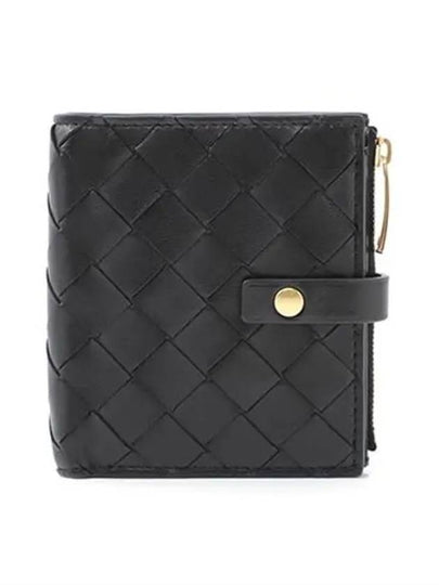 Intrecciato Zipper Half Wallet Black - BOTTEGA VENETA - BALAAN 2