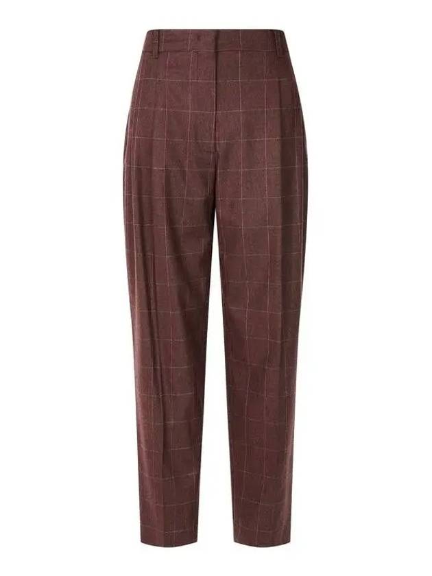 PS Women s Easy Check Pattern Pants Brown 270088 - PAUL SMITH - BALAAN 1