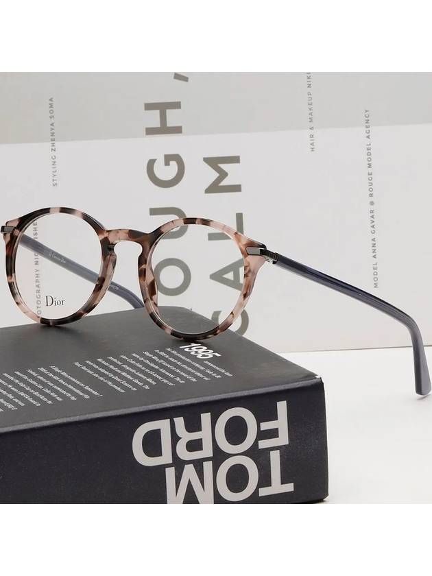 Glasses Frame ESSENCE5 OT4 Round Fashion Men Women Horned - DIOR - BALAAN 2