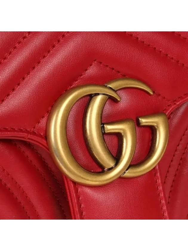 GG Marmont Matelasse Small Shoulder Bag Red - GUCCI - BALAAN 8