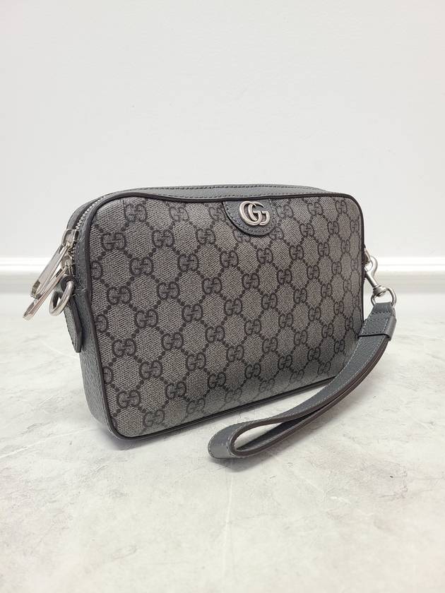 Gray Black Ophidia GG Supreme Cross Bag - GUCCI - BALAAN 4