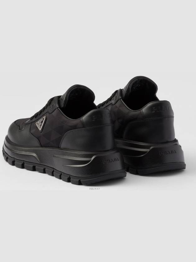 Prax 01 Low Top Sneakers Black - PRADA - BALAAN 7