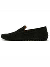 Men's Suede Gommino Driving Shoes Black - TOD'S - BALAAN 4