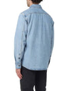 Victorio Denim Oversized Long Sleeve Shirt Blue - A.P.C. - BALAAN 5