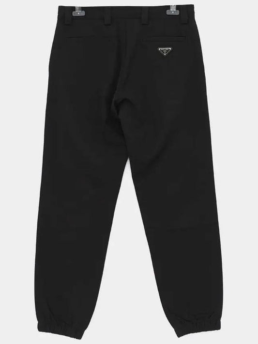 Triangle Logo Wool Straight Pants Black - PRADA - BALAAN 2