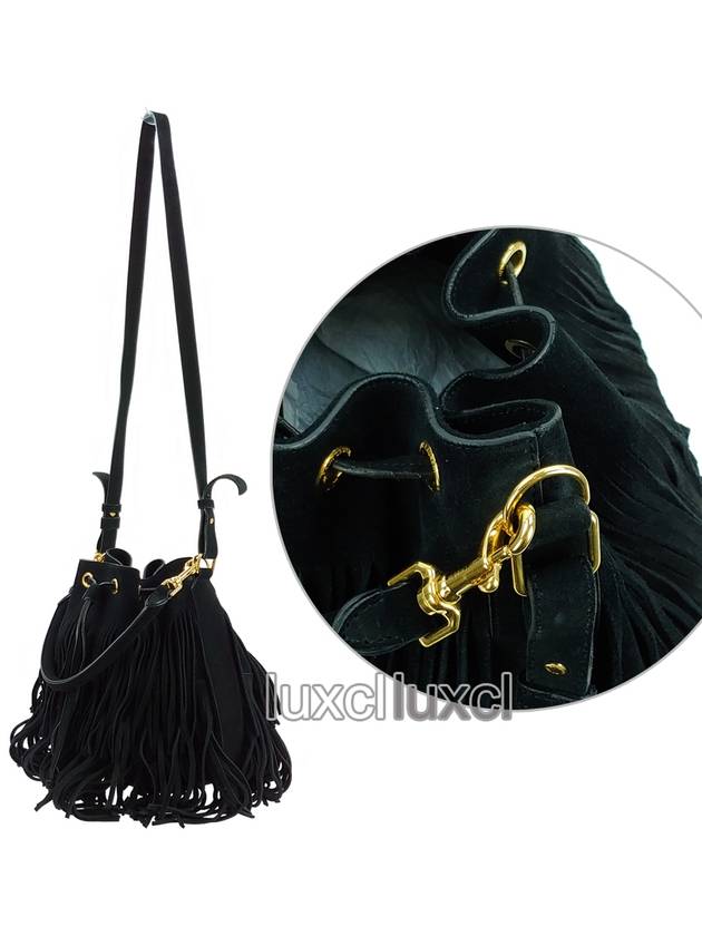 YSL Emmanuel fringe bucket shoulder bag - SAINT LAURENT - BALAAN 4