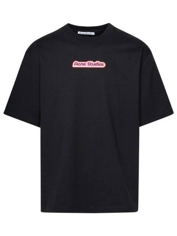 Logo Patch Short Sleeve T-Shirt Black - ACNE STUDIOS - BALAAN 1