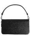 triangle logo saffiano document shoulder bag black - PRADA - BALAAN 3