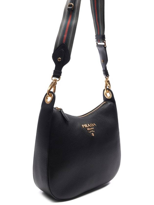 Vitello Phoenix Shoulder Bag Black - PRADA - BALAAN 4