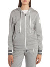 Women's Logo Patch Hooded Zip-Up Gray - MONCLER - BALAAN 4