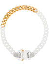 Buckle Chain Choker Necklace White Gold - 1017 ALYX 9SM - BALAAN 1