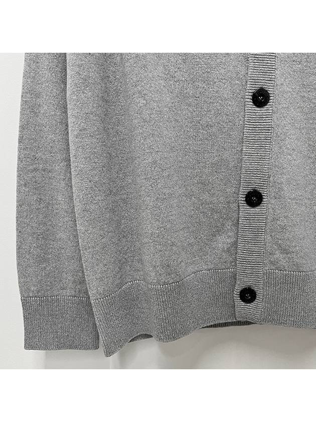 Wappen Patch V-Neck Cardigan Grey - STONE ISLAND - BALAAN 9