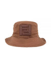 Logo Patch Bucket Hat Brown - FENDI - BALAAN 2