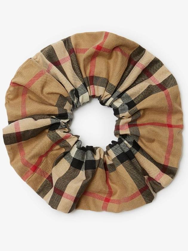 Kids Vintage Check Cotton Scrunchies Hair Tie Beige - BURBERRY - BALAAN 2