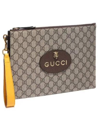 Neo Vintage GG Supreme Clutch Bag Beige Ebony - GUCCI - BALAAN 2