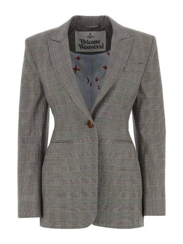 Women's Single Breasted Tailored Jacket Grey - VIVIENNE WESTWOOD - BALAAN 1