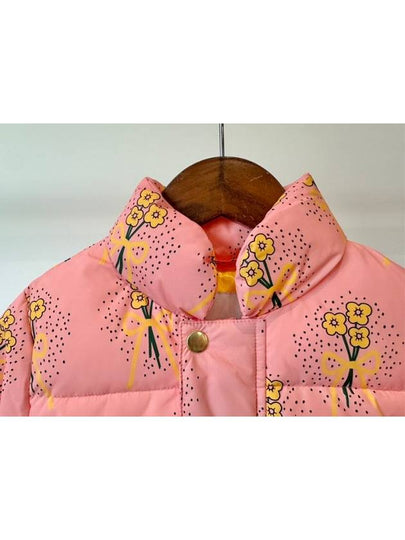 WINTER FLOWERS Puffer Padded Jacket 2471011328 Pink - MINI RODINI - BALAAN 2