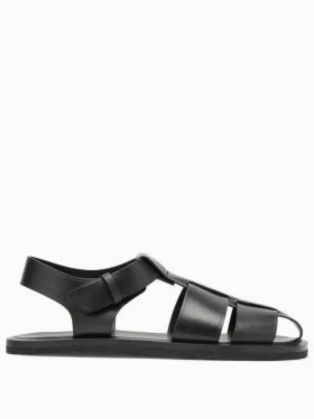 Women s Fisherman Leather Sandals Black F1343 N60 BLK 985914 - THE ROW - BALAAN 1